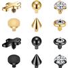 ZS 16G Acciaio Chirurgico Dermico Piercing Gioielli per Uomini Donne CZ Diamante Dermal Anchor Tops Pelle Microdermal Piercing Gioielli