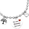 dalcuore Bracciale Amicizia Donna Acciaio Ipoallergenico Regolabile. Charm Frase Incisa. Idea Regalo Originale per Lei: Compleanno, Natale, Laurea. Perfetto per Amica, Fidanzata, Sorella, Mamma, Zia.