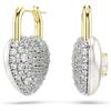Swarovski Orecchini pendenti Idyllia, Taglio misto, Cuore, Bianchi, Placcato color oro