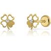 ROSA DI MANUEL Orecchini in Oro Certificato 18 Carati per Ragazza/Donna con Chiusura di Sicurezza, Misura 6,5 mm (1-4753-6)