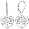 JO WISDOM Orecchini Albero Della Vita Argento 925 Donna con AAA Zirconia Cubica
