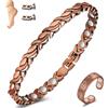 Vicmag Cavigliera magnetica da donna in rame, con magneti ultra resistenti, 99,9% rame massiccio, regalo per lei (regolabile)