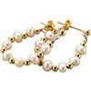 LAYCHEN Orecchini A Cerchio Huggies In Argento Sterling 925 Con Perle Barocche Naturali, Per Donna, Perline Dorate, Gioielli Da Festa