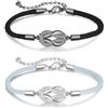 kaululu Braccialetti Personalizzati per Coppie con Nomi Iniziali per Uomo Donna, Braccialetti Infiniti Magnete per Lui Lei Fidanzati, Regali Anniversario San Valentino