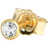 NKlaus orecchino singolo a perno oro giallo 585 oro 14 carati orecchino cristallo zircone bianco 1765