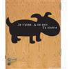 Ambiance Sticker Ardesia - Adesivo da parete cancellabile per cani, altezza 70 x larghezza 110 cm