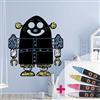 Ambiance Sticker Lavagna in ardesia - Adesivi da parete adesivi cancellabili - Robot - H105 x L95 cm + 4 gessi liquidi