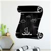 Ambiance Sticker Ardesia - Adesivo da parete trasparente trasparente con lettera di design, altezza 40 x larghezza 35 cm