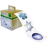 SIGEL CS118 - Adesivi natalizi su rotolo, 200 stelle e altro ancora, colore: argento, 4,5 x 5 cm