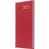 Collins Essential E-ESSSP.15-25 - Agenda tascabile 2025 ecologica, visualizzazione settimanale, copertina rigida effetto pelle e carta riciclata, colore: rosso