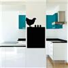 Ambiance Sticker Lavagna in ardesia - Adesivi da parete adesivi cancellabili - Gallina con le sue uova - H165 x L105 cm