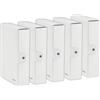 Leitz 5 Scatole portadocumenti chiusura a bottone 25 x 35 x 8 cm Bianco