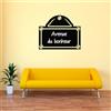 Ambiance Sticker Ardesia - Adesivo da parete trasparente con placca di strada, altezza 95 x larghezza 125 cm