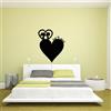 Ambiance Sticker Ardesia - Adesivo da parete con scritta Cuore Toi & Moi, altezza 110 x larghezza 90 cm