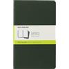 Moleskine Cahier Journal, Set 3 Quaderni con Pagine Bianche, Copertina in Cartoncino con Cucitura a Vista in Cotone, Colore Verde Mirto, Formato Large 13 x 21 cm