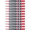 Pentel MWL5SBF Maxiflo Flex-Feel marcatore lavagna bianca, rosso, 12 pz