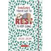 BRUNNEN Diario scolastico Sloth 2023/2024 2 pagine = 1 settimana A5 bianco/blu