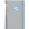 Dohe - Agenda 2025 - Vista settimanale, dimensioni tascabili (8,5 x 13 cm), 12 mesi da gennaio a dicembre, copertina flessibile in plastica, planner spagnolo, forniture per ufficio - MEMPHIS grigio