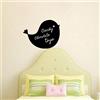 Ambiance Sticker Lavagna in ardesia - Adesivi da parete adesivi cancellabili - Silhouette Uccello - H40 x L50 cm