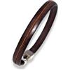 LuZ ITALY Bracciale in pelle - striscia 6 mm - Marrone - Misure varie | Artigianato Itaiano