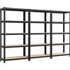 SONGMICS Scaffalatura a 5 Ripiani, Scaffale in Acciaio, Montaggio Rapido Senza Viti, per Utensili Strumenti in Garage, Magazzino, Portante 875 kg, 40 x 90 x 180 cm, Nero GLR040B03