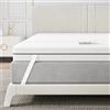 BedStory 6CM Topper Singolo 120x190cm,Topper Memory Foam Singolo con infuso di Carbone di Bambù, Coprimaterasso con rivestimento rimovibile e lavabile, Correttore Materasso antiacaro