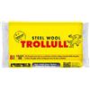 TROLLULL Lana d'acciaio | Filo di lana fine 00 può essere utilizzato per carteggiare legno, pulire tende in plastica e mobili da giardino e lucidare alluminio, 8 cuscinetti da 200 g