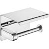 Ibergrif MK34050 Porta Carta Igienica Adesivo | Porta Rotolo Carta Igienica da Parete con Porta Cellulare per Bagno e Toilette,Acciaio Inossidabile con Viti,Argento