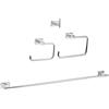 GROHE Essentials Cube Set Accessori Bagno 4 in 1, Ottone, Cromo, con 4 Pezzi, 40778001