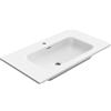 BAIKAL Lavandino sopra piano | Lavandino bagno | Lavandino sopra piano | Ceramica | Rettangolare | Bianco lucido | Fondo 46 cm | Larghezza 800 mm