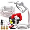 VELPAX 12V 200W Diesel Pompa di Trasferimento 45L/Min Pompa di Trasferimento Carburante Elettrico con Ugello e Tubo per Diesel