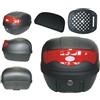 A-Pro Bauletto Baule Moto Scooter 29 Litri Valigia con schinale in gomma Nero