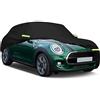 Soekodu Telo Copriauto, Impermeabile Copriauto Sostituzione per Mini Cooper 3 Portes 2000-2022, 300D Tutte Condizioni Atmosferiche Copertura per Auto con Porta con Cerniera e Cinturino Antivento