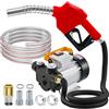 VELPAX Pompa diesel 550W 20-60l/min Aspirazione elettrica pompa carburante, 230V Pompa carburante autoadescante con Ugello e Tubo Flessibile Autosigillante