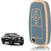TOOMUME Cover Chiave Auto per Ford Ranger F150 Raptor Wildtrak S-Max Edge | Silicone Morbido, Antiurto, Anticaduta, Antigraffio, Custodia Protettiva Chiave per Mustang Transit Tourneo Mondeo Kuga Focus