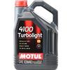 Motul 100357 4100 Olio Motore Turbolight 10W-40, 5 l