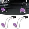 JNNJ 2 Pezzi Bling Ganci per Auto, Multifunzionale Bling Gancio Auto Universale Organizer, Auto Universale Bling Diamond Ganci per Sedile Posteriore Poggiatesta, Cappotti Sacchetti Spesa(Viola)