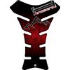 Paraserbatoio.it Adesivo effetto 3D Protezione Paraserbatoio resinato, Compatibile con HONDA Transalp XL 600 650 v V2 Rosso