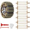 Ninonly Catene Auto 6Pezzi Catene da Neve Universali per Pneumatici da 195-265 mm Adatte Veicoli Auto Furgoni SUV Per Fango, Sabbia, Neve, Ghiaccio e Fuoristrada