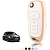 TOOMUME Cover Chiave Auto per Ford Fiesta Puma Ka Kuga Focus Ecosport Edge | Silicone Morbido, Antiurto, Anticaduta, Antigraffio, Custodia Protettiva Chiave per Mondeo Transit Tourneo Connect Courier