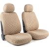 Auto Accessori Lupex - A22 Coprisedili Universali Auto in Tessuto Poliestere Trapuntato, Coppia Anteriore, Set 2 pezzi colore Beige