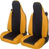Auto Accessori Lupex Coprisedili auto compatibili con Smart fortwo, 450 451 e 453, 1 2 3 Serie, Tessuto Policotone (Nero - Giallo)