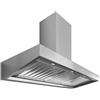 Futuro Futuro Marino Cappa aspirante da parete, 122 cm, design professionale, in acciaio inox, LED, ultra silenziosa, con ventilatore