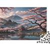 ZQXJNHPKRB Puzzle Giappone Monte Ciliegio 1000 Pezzi per Adulti e Famiglie, Sostenibile Unico Alta Difficoltà Mentale Rilassante Decorativo 52x38cm/1000pcs