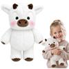 Amycute Peluche Mucca Corre, Pupazzo Che Corre Animale Peluche Morbido Pupazzo Antistress per Bambini Ragazze Donne (B2)