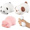 Ainiv Squishy Squeeze Giocattoli, 3PZ Maiale Cucciolo Panda Iocattolo Antistress, Morbidi per Alleviare lo Stress, Adatto per Adulti e Bambini