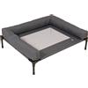 TIAKI Divano prendisole per cani TIAKI Sun - Grigio chiaro / grigio scuro Tg. L: L 91 x P 76 x H 18 cm