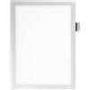 Durable 498923 Cornice espositiva a fissaggio magnetico, Argento metallizzato