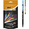 Intensity BIC, penne a punta fine 0,4 mm, Intensity Divertimento 12 multicolore, 12 Pezzi