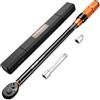 VEVOR Chiave Dinamometrica con Attacco 1/2 Pollice, Cacciavite Meccanismo | Scatto, 29,4-294,1 lbf-ft / 40-400 Nm, Lettura Doppia Scala, con Prolunga Adattatore e Custodia, per Riparazioni Auto